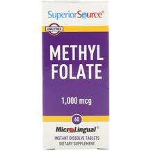 Superior Source, Methyl Folate 1000 mcg, 60 Tablets