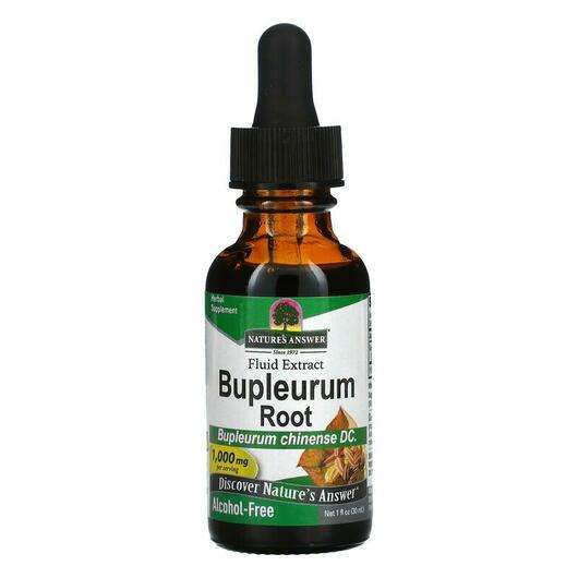 Основное фото товара Nature's Answer, Буплерум, Bupleurum Alcohol-Free 1000 mg, 30 мл