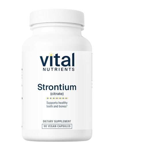 Основне фото товара Vital Nutrients, Strontium Citrate 227 mg, Стронцій, 90 капсул