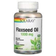 Solaray, Льняное Масло, Flaxseed Oil 1000 mg, 100 капсул