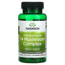 Swanson, Full Spectrum 14 Mushroom Complex, 60 Veggie Capsules