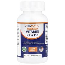 Вітамін K2 Vitamin K2 + D3 Vitamatic 120 таблеток Вітамін K2 Vitamin K2 + D3 Vitamatic 120 таблеток