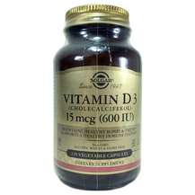 Solgar, Vitamin D3 Cholecalciferol, Вітамін D3 15 мкг 600 МО, ...