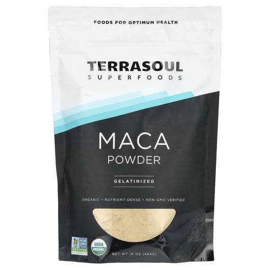 Основне фото товара Terrasoul Superfoods, Maca Powder Gelatinized, Мака, 454 г
