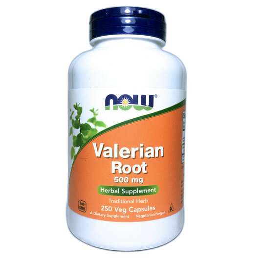 Основне фото товара Now, Valerian Root 500 mg, Корінь валеріани 500 мг, 250 капсул