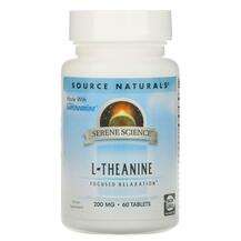 Source Naturals, L-Теанин 200 мг, L-Theanine 200 mg 60, 60 таб...