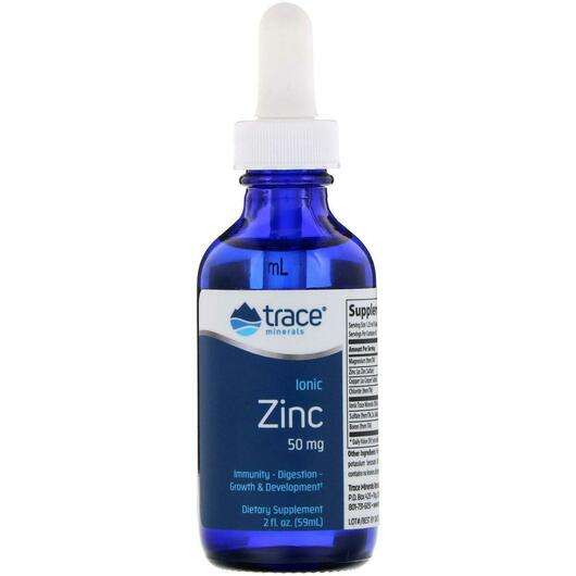 Основное фото товара Trace Minerals, Ионный Цинк 50 мг, Ionic Zinc 50 mg, 59 мл