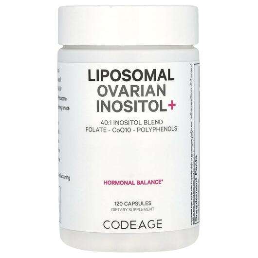 Основне фото товара CodeAge, Liposomal Ovarian Inositol+, Міо-інозитол, 120 капсул