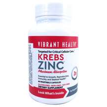 Vibrant Health, Krebs Zinc, Кребс Цинк для жінок, 60 капсул