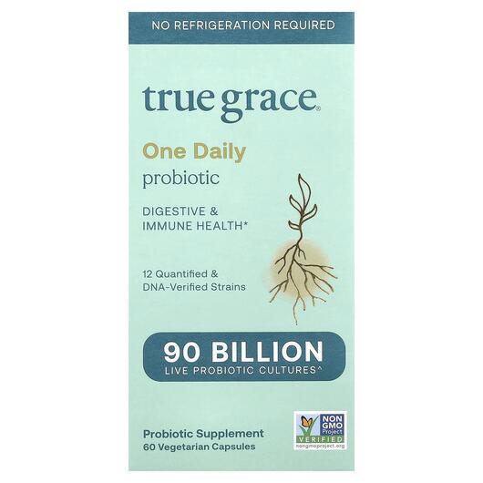 Основное фото товара One Daily Probiotic Основное фото товара True Grace, Пробиотики, One Daily Probiotic, 60 капсул
