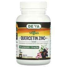 Deva, Vegan Quercetin 500 mg Zinc+ 25 mg, 90 Tablets
