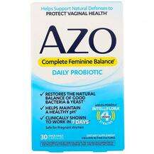 Azo, Complete Feminine Balance Daily Probiotic, 30 Once Daily ...