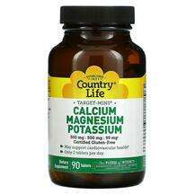 Country Life, Target-Mins Calcium Magnesium Potassium, 90 Tablet