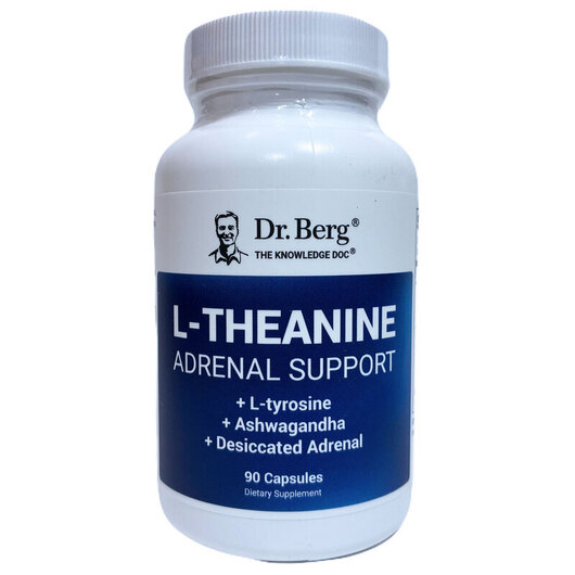 Основное фото товара Dr. Berg, L-Теанин, L-Theanine Adrenal Support, 90 капсул