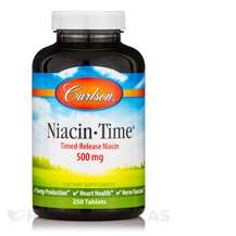 Carlson, Niacin-Time 500 mg, Ніацин, 250 таблеток