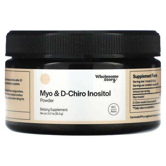 Основне фото товара Wholesome Story, Myo & D-Chiro Inositol Powder 40:1, Міо-і...