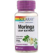 Solaray, Моринга 450 мг, Moringa Leaf Extract, 60 капсул