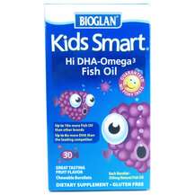 Bioglan, Kids Smart Hi DHA-Omega 3 Fish Oil, Омега 3, 30 таблеток