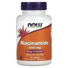 Now, Ниацинамид 1000 мг, Niacinamide 1000 mg, 90 таблеток