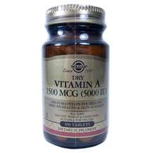 Solgar, Dry Vitamin A 1500 mcg, Сухий Вітамін А 5000 МО, 100 т...