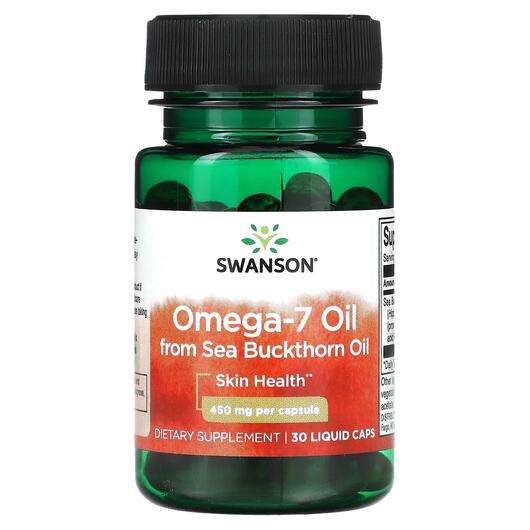 Основне фото товара Swanson, Omega-7 Oil from Sea Buckthorn Oil 450 mg, Омега 7, 3...