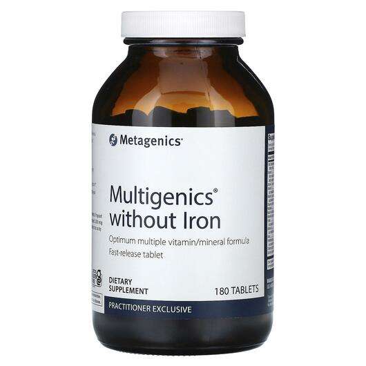 Основне фото товара Metagenics, Multigenics without Iron, Мультивітаміни без Заліз...