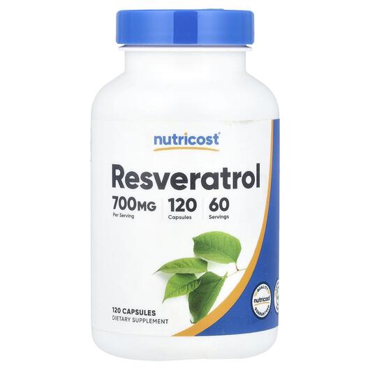 Основне фото товара Nutricost, Resveratrol, Ресвератрол, 120 капсул