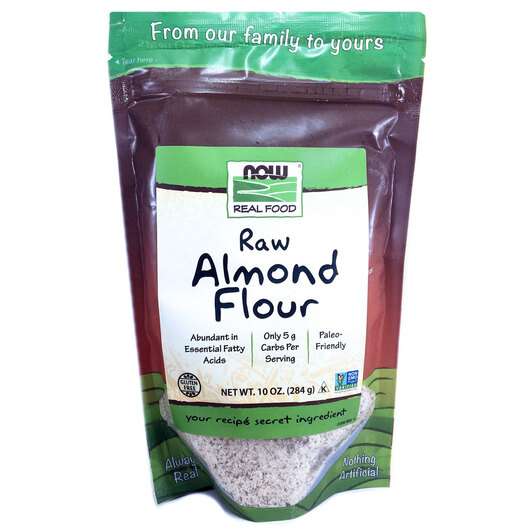 Основне фото товара Now, Raw Almond Flour, Мигдальне борошно, 284 г
