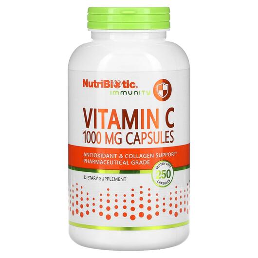 Основное фото товара Immunity Vitamin C 1000 mg Основное фото товара NutriBiotic, Витамин C, Immunity Vitamin C 1000 mg, 250 капсул