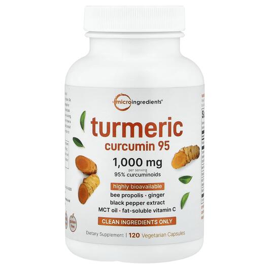 Основне фото товара Turmeric Curcumin 95 Основне фото товара Micro Ingredients, Turmeric Curcumin 95, Куркумін, 120 капсул