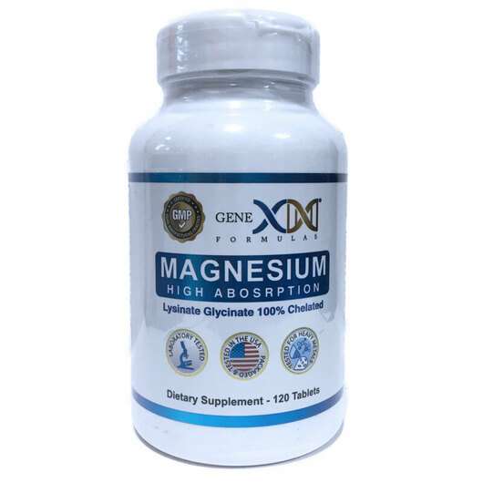 Основне фото товара Genex Formulas, Magnesium Lysinate Glycinate, Лізинат магнію г...