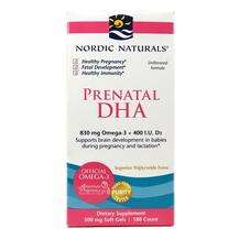 Nordic Naturals, Пренатальная ДГК 500 мг, Prenatal DHA, 180 ка...