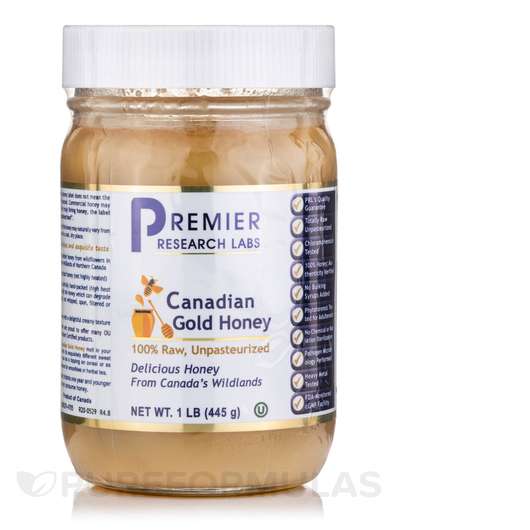 Основное фото товара Premier Research Labs, Мед, Canadian Gold Honey, 445 г
