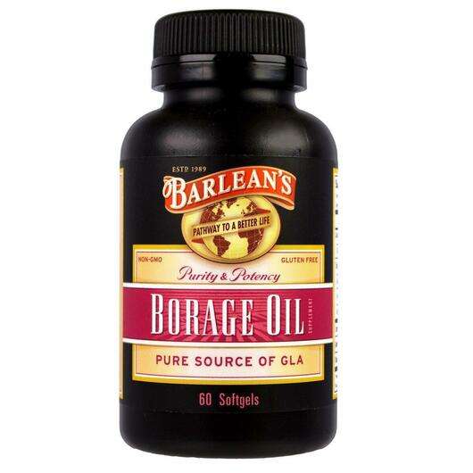 Основне фото товара Barlean's, Borage Oil, Олія Бурачника, 60 капсул