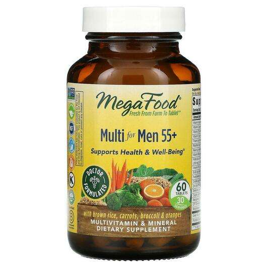 Основное фото товара Mega Food, Мультивитамины для мужчин 50+, Multi for Men 55+, 6...