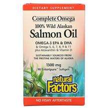 Natural Factors, 100% Wild Alaskan Salmon Oil 1300 mg, 90 Ente...