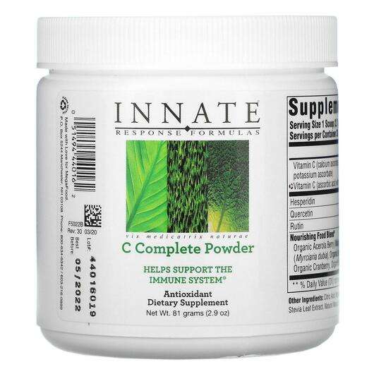 Основное фото товара Innate Response Formulas, Витамин C, C-Complete Powder 2.9 z, ...