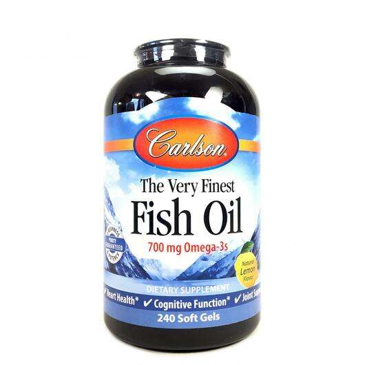Основное фото товара Carlson, Омега-3, The Very Finest Fish Oil Natural Lemon Flavo...