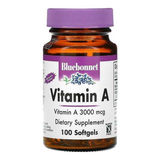 Основне фото товара Bluebonnet, Vitamin A 10000 IU, Вітамін А, 100 капсул