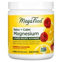 Mega Food, Relax + Calm Magnesium Raspberry Lemonade, 200 g
