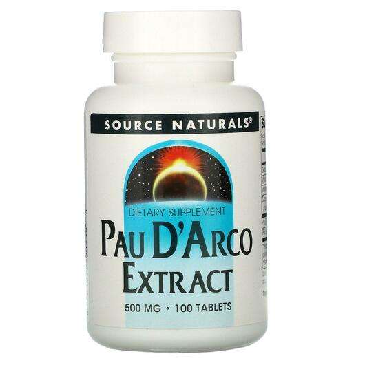 Основне фото товара Source Naturals, Pau D'Arco Extract 500 mg 100, Пау Дарко 500 ...