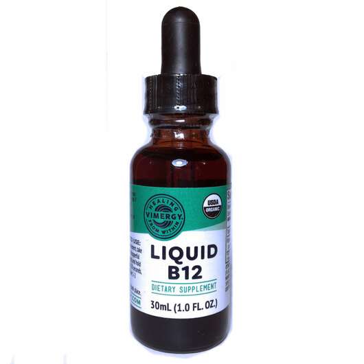 Основне фото товара Vimergy, Liquid B12, Рідкий Вітамін B12, 30 мл