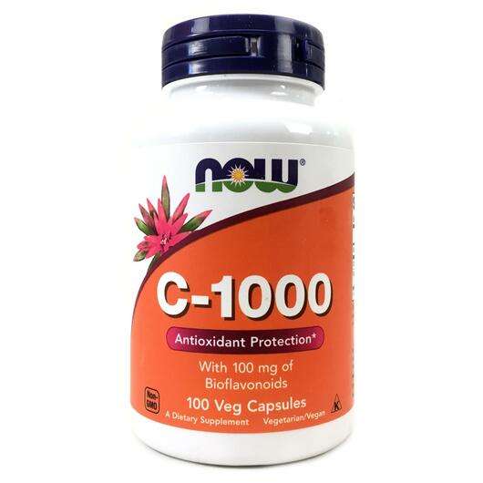 Основне фото товара Now, C-1000, вітамін С 1000 мг, 100 капсул