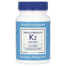 The Vitamin Shoppe, Vitamin K2 Triple Strength 300 mcg, 60 Veg...