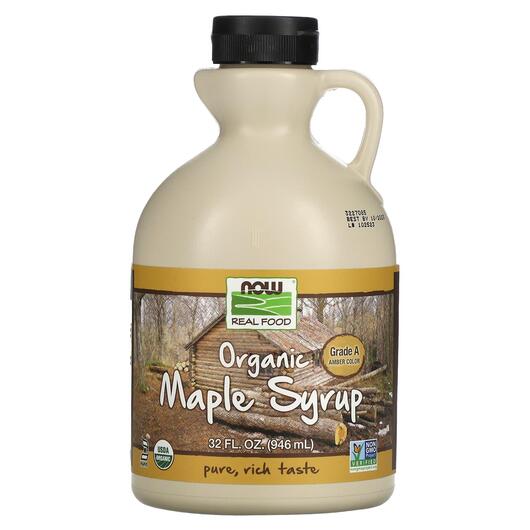Основне фото товара Maple Syrup Grade A Medium Amber Основне фото товара NOW Foods, Maple Syrup Grade A Medium Amber, Кленовий сироп, 946