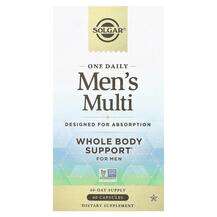 Solgar, Мультивитамины для мужчин, One Daily Men's Multi, 60 к...