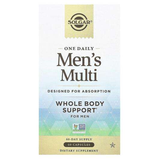 Основне фото товара Solgar, One Daily Men's Multi, Мультивітаміни для чоловіків, 6...