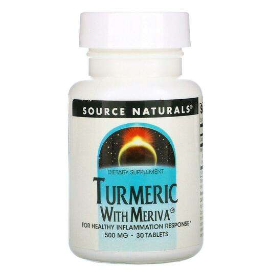 Основне фото товара Source Naturals, Turmeric with Meriva 500 mg 30, Куркума з Mer...