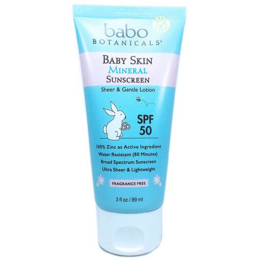Основне фото товара Babo Botanicals, Baby Skin Mineral Sunscreen, Санскрін, 89 мл