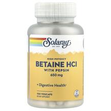 High Potency Betaine HCL with Pepsin 650 mg Бетаин Solaray High Potency Betaine HCL with Pepsin 650 mg Бетаин Solaray